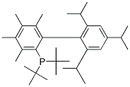 2-DI-TERT-BUTYLPHOSPHINO-3,4,5,6-TETRAMETHYL-2',4',6'-TRIISOPROPYL-1,1'-BIPHENYL 结构式