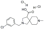 2-(3-CHLORO-BENZYL)-8-METHYL-2,8-DIAZA-SPIRO[4.5]DECANE-4-CARBOXYLIC ACID DIHYDROCHLORIDE 结构式