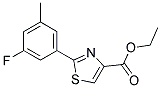 2-(3-FLUORO-5-METHYL-PHENYL)-THIAZOLE-4-CARBOXYLIC ACID ETHYL ESTER 结构式