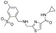 2-(([4-CHLORO-2-(METHYLSULFONYL)BENZYL]AMINO)METHYL)-N-CYCLOPROPYL-1,3-THIAZOLE-4-CARBOXAMIDE 结构式