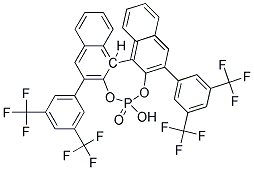 (11BR)-2,6-BIS[3,5-BIS(TRIFLUOROMETHYL)PHENYL]-4-HYDROXYDINAPHTHO[2,1-D:1',2'-F]-1,3,2-DIOXAPHOSPHEPIN 4-OXIDE 结构式