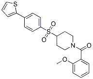 1-(2-METHOXYBENZOYL)-4-([4-(2-THIENYL)PHENYL]SULFONYL)PIPERIDINE 结构式