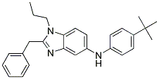 (2-BENZYL-1-PROPYL-1H-BENZOIMIDAZOL-5-YL)-(4-TERT-BUTYL-PHENYL)-AMINE 结构式