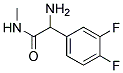2-AMINO-2-(3,4-DIFLUOROPHENYL)-N-METHYLACETAMIDE 结构式