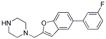 1-([5-(3-FLUOROPHENYL)-1-BENZOFURAN-2-YL]METHYL)PIPERAZINE 结构式