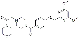 1-[4-[(4,6-DIMETHOXYPYRIMIDIN-2-YL)METHOXY]BENZOYL]-4-[(2-MORPHOLINO-2-OXO)ETHYL]PIPERAZINE 结构式