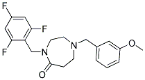 1-(3-METHOXYBENZYL)-4-(2,4,6-TRIFLUOROBENZYL)-1,4-DIAZEPAN-5-ONE 结构式