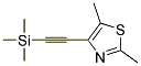 2,5-DIMETHYL-4-TRIMETHYLSILANYLETHYNYL-THIAZOLE 结构式