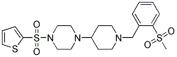 1-(1-[2-(Methylsulfonyl)benzyl]piperidin-4-yl)-4-(2-thienylsulfonyl)piperazine 结构式