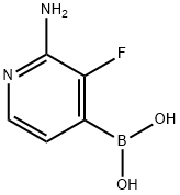 (2-AMINO-3-FLUOROPYRIDIN-4-YL)BORONIC ACID 结构式