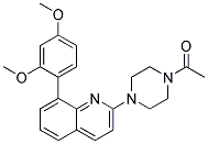 2-(4-Acetylpiperazin-1-yl)-8-(2,4-dimethoxyphenyl)quinoline 结构式