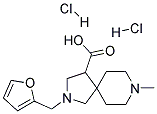 2-Furan-2-ylmethyl-8-methyl-2,8-diaza-spiro[4.5]decane-4-carboxylic acid dihydrochloride 结构式