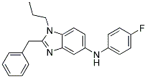 (2-Benzyl-1-propyl-1H-benzoimidazol-5-yl)-(4-fluoro-phenyl)-amine 结构式