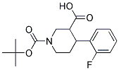 1-(tert-Butoxycarbonyl)-4-(2-fluorophenyl)piperidine-3-carboxylic acid 结构式