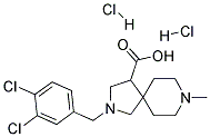 2-(3,4-Dichloro-benzyl)-8-methyl-2,8-diaza-spiro[4.5]decane-4-carboxylic acid dihydrochloride 结构式