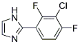 2-(3-CHLORO-2,4-DIFLUORO-PHENYL)-1H-IMIDAZOLE 结构式