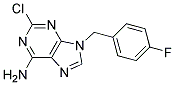 2-CHLORO-9-(4-FLUORO-BENZYL)-9H-PURIN-6-YLAMINE 结构式