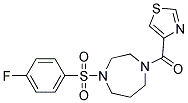 1-[(4-FLUOROPHENYL)SULFONYL]-4-(1,3-THIAZOL-4-YLCARBONYL)-1,4-DIAZEPANE 结构式