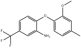 2-(2-METHOXY-4-METHYLPHENOXY)-5-(TRIFLUOROMETHYL)-PHENYLAMINE 结构式