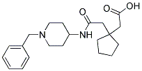 (1-[(1-Benzyl-piperidin-4-ylcarbamoyl)-methyl]-cyclopentyl)-acetic acid 结构式