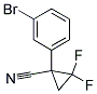 1-(3-Bromo-phenyl)-2,2-difluoro-cyclopropanecarbonitrile 结构式