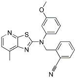 2-([(3-METHOXYPHENYL)(7-METHYL[1,3]THIAZOLO[5,4-B]PYRIDIN-2-YL)AMINO]METHYL)BENZONITRILE 结构式