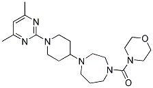 1-[1-(4,6-DIMETHYLPYRIMIDIN-2-YL)PIPERIDIN-4-YL]-4-(MORPHOLIN-4-YLCARBONYL)-1,4-DIAZEPANE 结构式