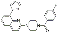 2-[4-(4-FLUOROBENZOYL)PIPERAZIN-1-YL]-8-(3-THIENYL)QUINOLINE 结构式