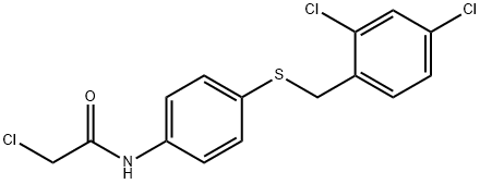 2-CHLORO-N-(4-[(2,4-DICHLOROBENZYL)SULFANYL]PHENYL)ACETAMIDE 结构式