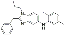 (2-Benzyl-1-propyl-1H-benzoimidazol-5-yl)-(2,5-dimethyl-phenyl)-amine 结构式