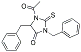 1-ACETYL-3,5-DIBENZYL-2-THIOXO-IMIDAZOLIDIN-4-ONE 结构式