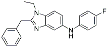 (2-BENZYL-1-ETHYL-1H-BENZOIMIDAZOL-5-YL)-(4-FLUORO-PHENYL)-AMINE 结构式