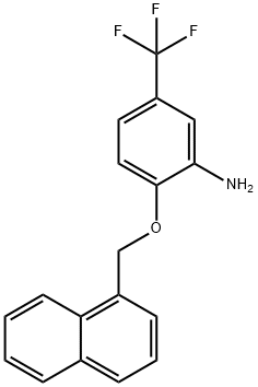 2-(1-NAPHTHYLMETHOXY)-5-(TRIFLUOROMETHYL)ANILINE 结构式