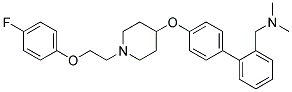 1-[4'-((1-[2-(4-FLUOROPHENOXY)ETHYL]PIPERIDIN-4-YL)OXY)BIPHENYL-2-YL]-N,N-DIMETHYLMETHANAMINE 结构式