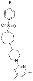 1-[1-(4,6-DIMETHYLPYRIMIDIN-2-YL)PIPERIDIN-4-YL]-4-[(4-FLUOROPHENYL)SULFONYL]-1,4-DIAZEPANE 结构式