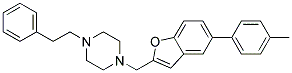 1-([5-(4-METHYLPHENYL)-1-BENZOFURAN-2-YL]METHYL)-4-(2-PHENYLETHYL)PIPERAZINE 结构式