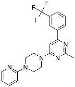 2-METHYL-4-(4-PYRIDIN-2-YLPIPERAZIN-1-YL)-6-[3-(TRIFLUOROMETHYL)PHENYL]PYRIMIDINE 结构式