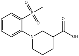 1-(2-(甲基磺酰基)苯基)哌啶-3-羧酸 结构式