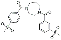 1-[3-(METHYLSULFONYL)BENZOYL]-4-[4-(METHYLSULFONYL)BENZOYL]-1,4-DIAZEPANE 结构式