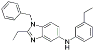 (1-Benzyl-2-ethyl-1H-benzoimidazol-5-yl)-(3-ethyl-phenyl)-amine 结构式