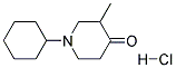 1-CYCLOHEXYL-3-METHYL-4-PIPERIDINONE HYDROCHLORIDE 结构式