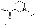 1-CYCLOPROPYL-PIPERIDINE-3-CARBOXYLIC ACID HYDROCHLORIDE 结构式