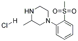 1-[2-(METHYLSULFONYL)PHENYL]-3-METHYLPIPERAZINE HYDROCHLORIDE 结构式