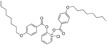 双(4-辛氧基苯甲酸)-2-氯对苯二酯 结构式
