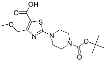 2-(4-Boc-Piperazine-1-Yl)-4-Methoxymethyl-5-Thiazolecarboxylic Acid 结构式