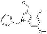 1-Benzyl-4,6-dimethoxy-1H-indole-3-carboxaldehyde 结构式