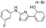 2-(3-Fluorophenyl)amino-4-(2-hydroxyphenyl)-1,3-thiazole hydrobromide 结构式