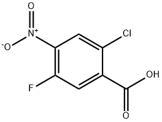 2-Chloro-5-Fluoro-4-Nitrobenzoic Acid 结构式