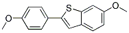 2[4-MethoxyPhenyl]6-MethoxyBenzothiophene 结构式
