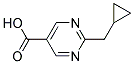 2-(cyclopropylmethyl)pyrimidine-5-carboxylic acid 结构式